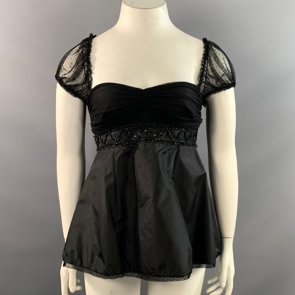 MARC JACOBS Size 10 Black Silk Tank